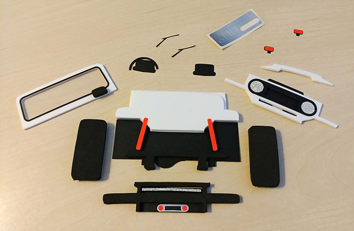 Toyota Land Cruiser FJ40 card pieces