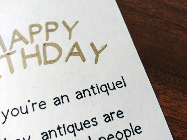 Close up of text written using Cricut markers