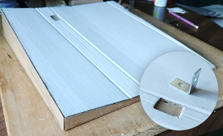 Adding the bracket to hold the model car on the diorama