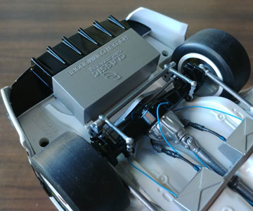 The underside of a model V8 Supercar