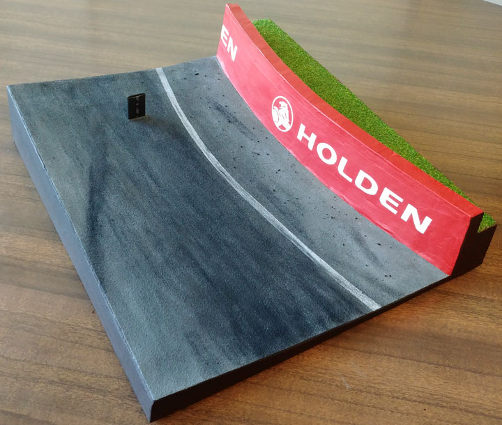 The completed diorama of The Dipper at the Mount Panorama Circuit