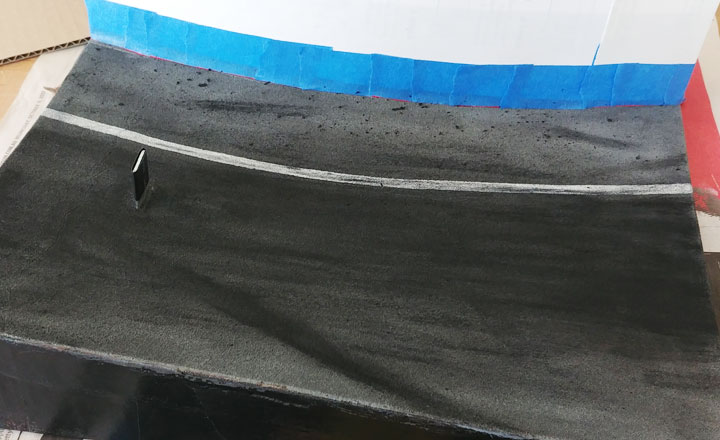 Drawing skid marks and tyre tracks on the racing line of The Dipper