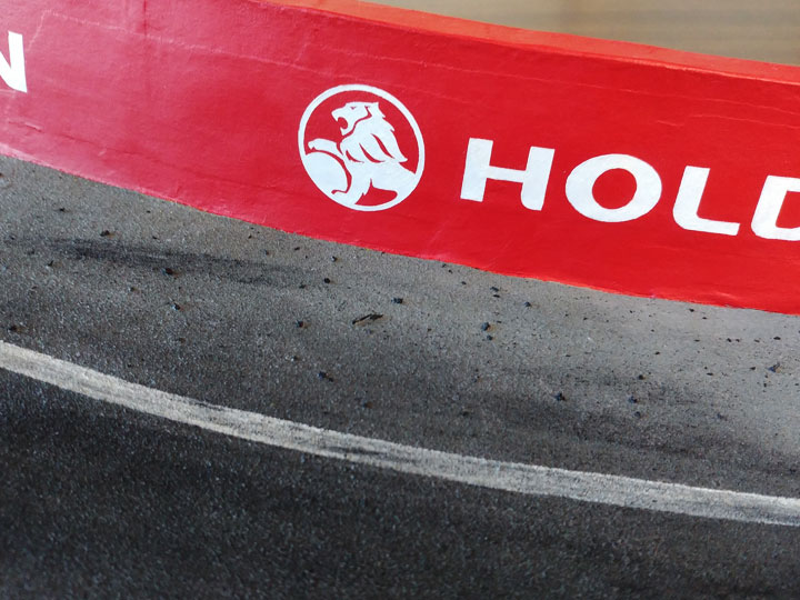 The wall of The Dipper in a Mount Panorama diorama