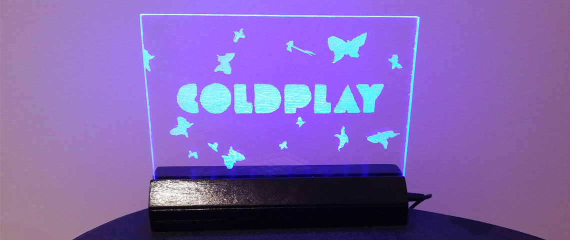 Glowing LED Coldplay Sign