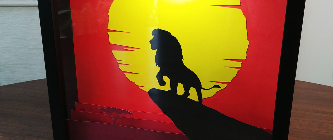 3D Lion King Poster Light Box